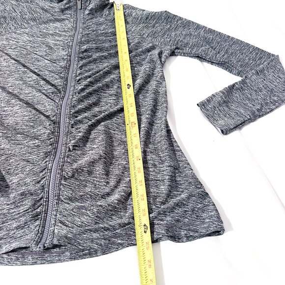 - Athleta Heather Grey Pacifica Crosscurrent UPF Zip Up Hooded Jacket Size Large - Picture 9 of 11